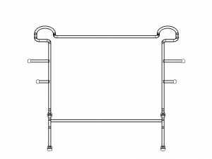 Stainless Steel Clothes Rack 3D Модель