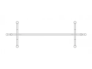 Stainless Steel Clothes Rack 3D Model