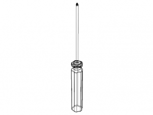 Cross Type Screw Driver 3X100mm Modèle 3D