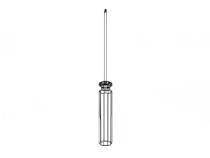 Cross Type Screw Driver 3X100mm 3D Model