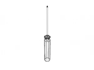 Cross Type Screw Driver 3X100mm 3D Model