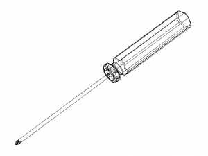 Cross Type Screw Driver 3X100mm Modèle 3D
