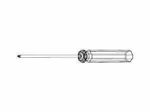 Cross Type Screw Driver 3X100mm Modèle 3D