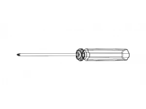 Cross Type Screw Driver 3X100mm 3D Model