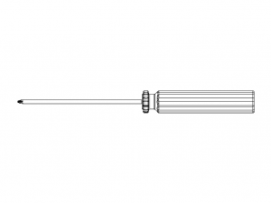 Cross Type Screw Driver 3X100mm Modèle 3D