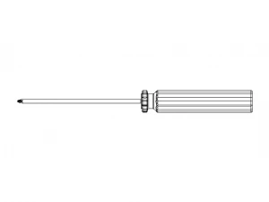 Cross Type Screw Driver 3X100mm 3D Model