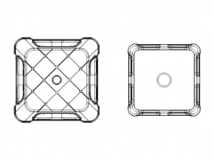 Blue Plastic Stool Modelo 3D