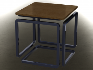 Infinity Cube Wood Table Modelo 3D