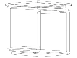 Infinity Cube Wood Table 3D Model