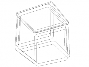 Infinity Cube Wood Table Modello 3D