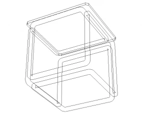 Infinity Cube Wood Table 3D Model
