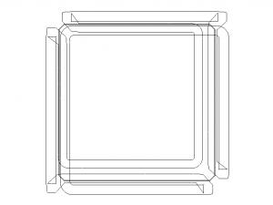 Infinity Cube Wood Table Modello 3D