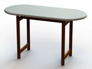 Mesa de comedor ovalada Modelo 3D