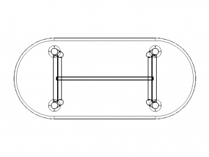 Oval Dining Table Model 3D