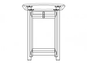 Mesa de comedor ovalada Modelo 3D