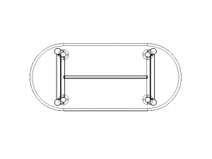 Oval Dining Table Model 3D