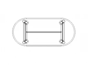 Mesa de comedor ovalada Modelo 3D