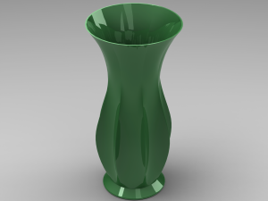 Green Plastic Vases For Flowers Model 3D