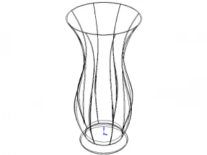 Green Plastic Vases For Flowers 3D Model