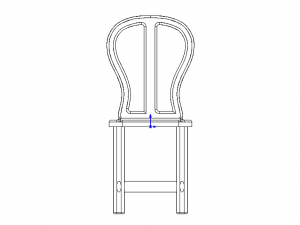 Teak Classic Backrest Dining Chair Model 3D