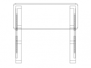 Solid Wood Writing Desk 3D-Modell