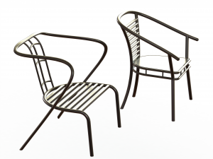 Exterior Metal Chair 3D 模型