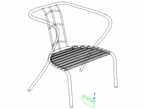 Exterior Metal Chair 3D Model