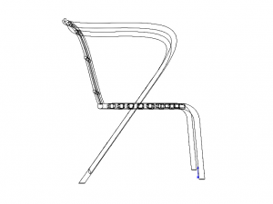 Exterior Metal Chair 3D Model