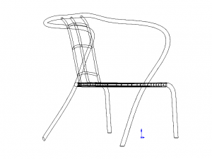 Exterior Metal Chair 3D Model