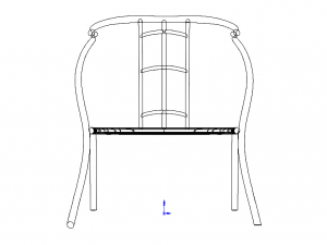 Exterior Metal Chair 3D Model
