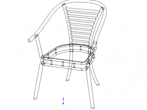 Exterior Metal Chair 3D Model
