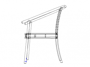 Exterior Metal Chair 3D Model