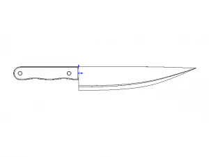 Stainless Steel 9 Inch Chef Knife 3D Model
