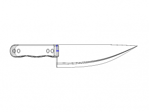 Stainless Steel 9 Inch Chef Knife 3D Модель