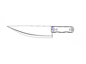 Stainless Steel 9 Inch Chef Knife 3D Model