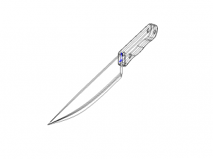 Stainless Steel 9 Inch Chef Knife 3D Модель