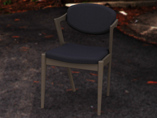 Flap Back Fabric Chair 3D Model .c4d .max .obj .3ds .fbx .stl .blend 