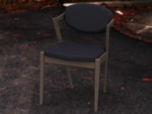 Flap Back Fabric Chair 3D Model