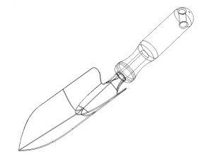 Steel Garden Hand Trowel 3D Model