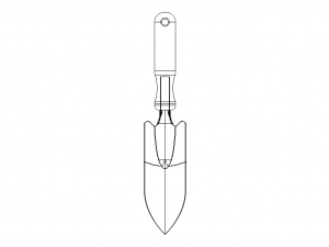 Steel Garden Hand Trowel 3D Model