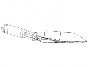 Steel Garden Hand Trowel 3D Model