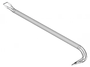 600mm Wrecking Bar 3D Model