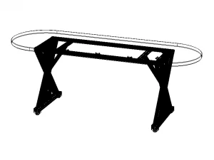 Aluminum X-Frame Table 3D Model