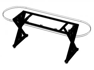 Aluminum X-Frame Table 3D Модель