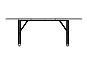 Aluminum X-Frame Table 3D Model
