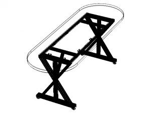 Aluminum X-Frame Table 3D Model