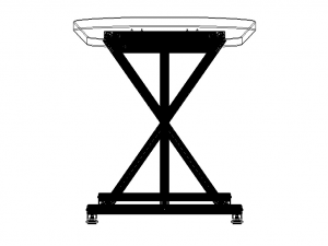 Aluminum X-Frame Table 3D Модель
