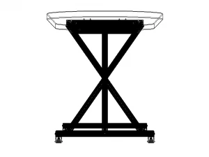 Aluminum X-Frame Table 3D Model