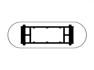 Aluminum X-Frame Table 3D Модель