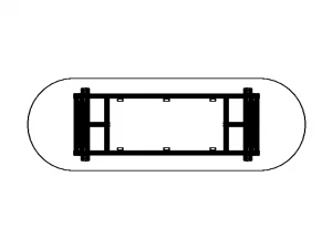 Aluminum X-Frame Table 3D Model